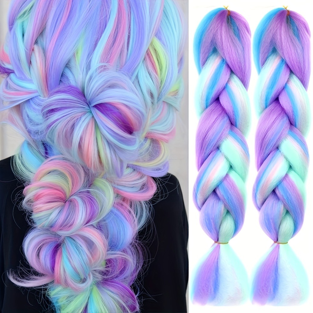 Braiding Hair Kanekalon - Tresses synthétiques longues de 24 pouces,