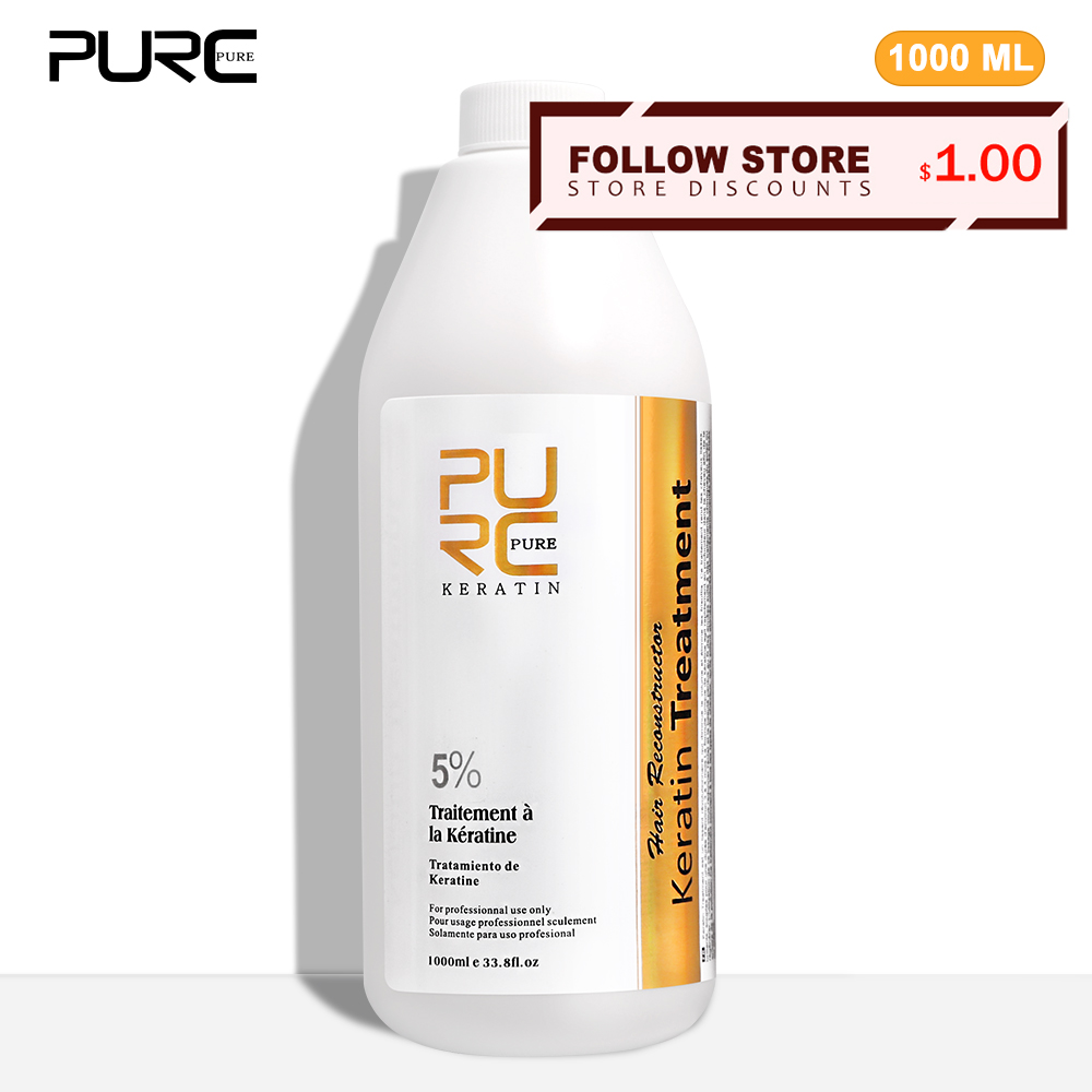 Hair Care Keratin Shampoo - PURC-Traitement Lissant pour Éliminer les Frisottis