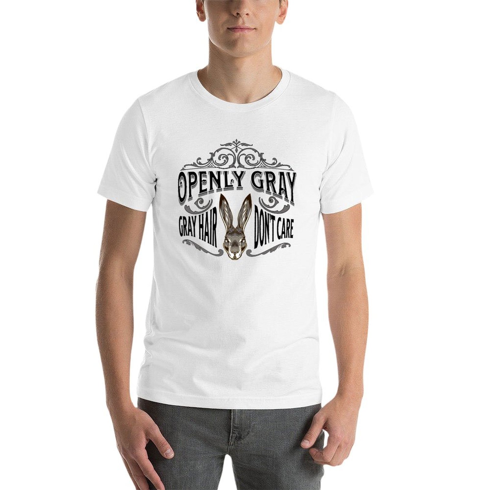 T-shirt gris avec illustration - Hair Care Illustration avis et prix